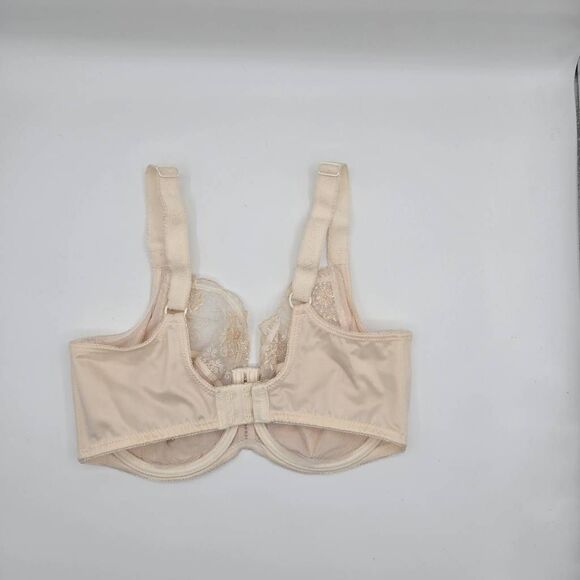 Empreinte Lilly Rose Bra Size 32E Beige Lace Full Cup Underwire - Picture 3 of 5